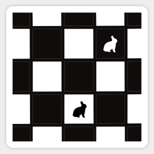 rabbit checker Sticker